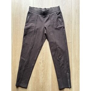 Athleta Venice Heathered Pintuck Pants Pull On Front Seam Thick Womens XS Petite